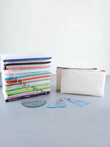 25pcs Own DIY Storage Bag, With Simple And Generous, Personalized Bridesmaid Wedding Gift Bag, Cosmetic Bag, Simple Travel Storage Bag, Solid Color Cosmetic Wallet, Large-Capacity Travel Cosmetic Bag: The Perfect Match For Outdoor Beauty! Suitable For Weddings, Birthdays, Beaches, And Holidays, And Is The Best Gift For Family And Friends. - Multicolor - View 5