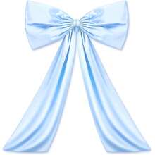 Large Pink Bow For Coquette Room Decoration, 3D, Tree Top Decoration 24 X 40inch Ribbon Tie Coquette Birthday Decoration, Giant Soft Pink Hanging Wall Decoration, Suitable For Ballerina Girls, Just Want To Be One (Internal Stabilizing Layer) - 天藍色 - 查看 2