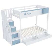 Bed Frames - White+Blue - View 7