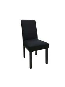 1/4/6pcs Solid Color Milk Silk Chair Covers, High Elastic Dust-Proof And Waterproof, Suitable For All Seasons, Living Room, Hotel, Restaurant, Kitchen, Home Decor - Black - View 11