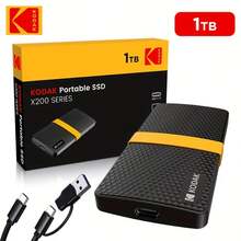 KODAK X200 External SsD Hard Drive HD 1TB USB 3.1 Mini Portable SSD 256B 512GB ForLaptops Smartphone Computer PC MAC TV TabletGift For Kids/Birthday/Children's Day/Boy/Girlfriend - Portable Hard Drive X200 - View 10