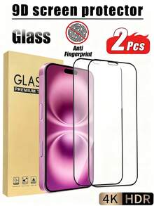 2pcs High Definition Tempered Glass Screen Protector, Compatible With Iphone 17, 17 Pro, 17 Pro Max, 17 Air, 16, 16 Plus, 16 Pro, 16 Pro Max, 15, 14, 13, 12, 11 Pro Max, X, XS, XR, Mini, 7, 8, 14 Plus, Also Compatible With Iphone 16/16 Plus - Clear - View 26