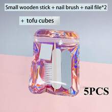 Manicure & Pedicure Set, Mini Nail File And Orange Stick Set, Double-Sided Disposable Nail File, Wooden Cuticle Pusher, Nail Cleaning Tools, Nail Brush - Multicolor - View 14
