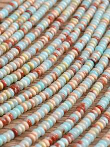 Natural Shoushan Stone Abacus Beads For Jewelry Making-About 165-170pcs 2*4mm Strand Spacer Beads Perfect For DIY Bracelets And Necklaces.DIY Mother'S Day Gifts. - Multicolor - View 4