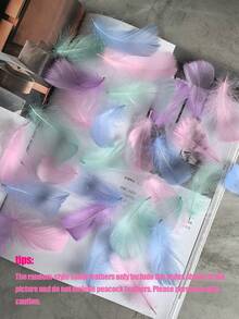 50/25 piezas a granel de plumas de pavo real falsas de alta calidad - Plumas simuladas de lujo elegante bohemio, perfectas para decoración de mesa de boda, relleno de jarrones, accesorios para el hogar, manualidades DIY y adornos navideños para fiestas - Multicolor - Ver 8