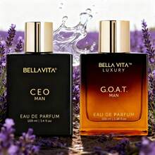 BellaVita Luxury Sigma Male (CEO Man & GOAT Man) - Perfume De Colonia Para Hombre, 2 X 3.4 Fl Oz, Colonia De Larga Duración Con Perfume De Limón, Lavanda, Tonka Y Madera De Agar - 木質香調 - 查看 2