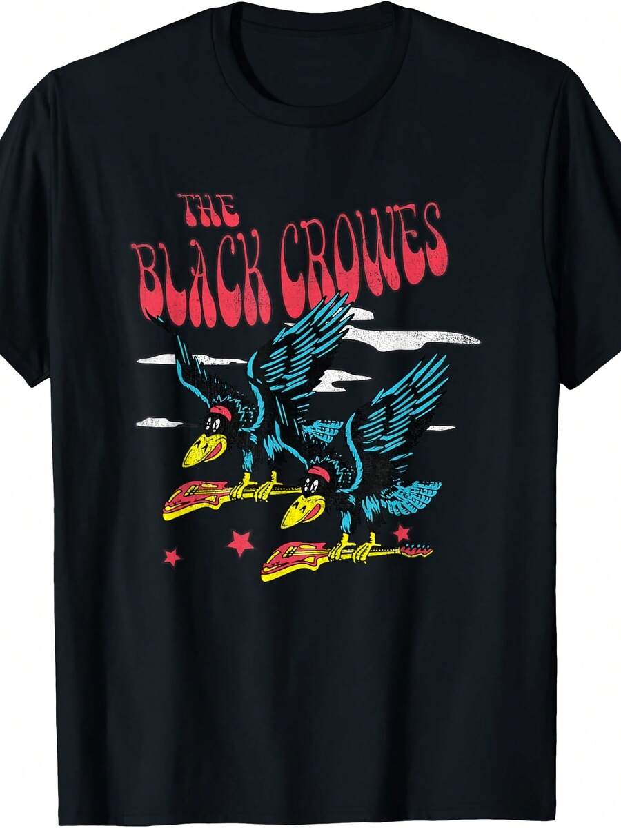 Official Black Crowes Flying Crowes T-Shirt,Suitable As A Christmas Gift For Autumn And Winter - 款式24 - 查看 1