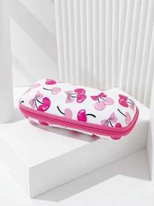 可爱水果印花便携式眼镜盒，卡通草莓、樱桃、蓝莓图案硅胶防压太阳镜保护套 - 彩色 - 查看 6