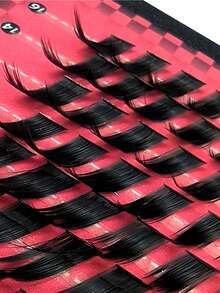 New 108 Pcs Diy Individual Fox Eyelashes Acrylic Packaging Slim And Slanted Oblique Eye Tail Lengthening Sexy And Charming Sexy Makeup Suitable For People Who Love Beauty And Fashion - Black - View 4