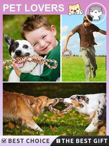Strong Chewing Rope Toys Suitable For Medium And Large Dogs, Chewing Toys For Cleaning Teeth
