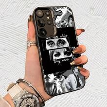 Ojos que nunca mienten, arte retro Impresión UV para iPhone 11/12/13/14/15/16 Plus/17 Pro Max (Regalos de Navidad seleccionados, regalos por el Día Nacional, regalos por el Día de la Independencia, regalos de San Valentín, regalos de cumpleaños, - Negro transparente - Ver 1