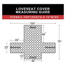 Reversible Loveseat Couch Cover For 2 Cushion Couch Sofa Cover For Dogs Water Resistant Furniture Protector With Foam Sticks Elastic Straps For Pet Loveseat, Black/Black - Multiwarna 1974 - View 5