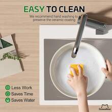 5pcs /7pcs/24 Pcs Pots And Pans Set Non Stick, Ceramic Cookware Set With Detachable Handles, Healthy Induction Cookware Oven RV Kitchen Set - 黑色5pcs - 查看 5