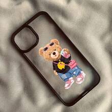 Cool Little Teddy Bear Phone Case For IPhone 14 Pro Max 15 12 13Mini 11 XR XS X 16 Plus Luxury Brand Shockproof Clear Cover Capa - Style 1 - View 2