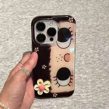 Cute Big Eyes Cartoon Girls Phone Case For IPhone16 15 14 13/Pro/Promax Ins Popular Internet Celebrity Phone Case Drop-Resistant.Christmas Accessories.Compatible With IPhone17ProMax - Style 2 - View 3
