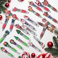 24 Pcs Multicolor Pens In One 4 - In - 1 Cute Kawaii Fun Pen Xmas Ballpoint Pen Holiday Party Stocking Stuffers Classroom Gifts - Christmas - View 9