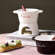 Chocolate & Cheese Melting Cup, Cheese Heating Cup, Chocolate Heating Bowl, Chocolate Heating Appliance, Creative Chocolate Hot Pot Cup, Chocolate Slow Cooker Cup, Steak Special Sauce, Restaurant-Grade Thermal Ceramic Container, Elegant Tableware, Essential For Home Chefs - Multicolor - View 4