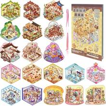 20 Escena de Pegatinas en Miniatura 3D, Calcomanías de Casa con 2 Pinzas, stickers para niños, Calcomanias Divertidas, sticker 3d, Regalos para Adultos y Niños - 1 - Ver 2