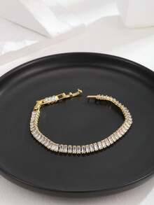 Hihho Vòng tay trang trí bằng đá khối Zirconia - Vàng - Xem 9