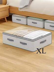 Large Capacity Under Bed Storage Bag, Suitable For Travel And More Scenarios - Multi-Layer Striped Design, 2 Size Options, Portable & Fashionable Women's Clothing Storage Bag, Mixed Colors And Elegant Patterns, Ideal Home Organization Choice,Christmas Decorations Home,Personalised Gifts,The Best Christmas Gifts For Women/Men - 彩色 - 查看 6