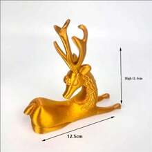 Decoração de Bolo Original da Gazela Vermelha do Jogo Delta Action - Artesanato em Resina de Alta Qualidade, Detalhamento Requintado, Figura de Colecionador, Decoração Doméstica, Acessório de Mesa de Escritório, Presente para Fãs de Jogos, Design Único, Material Durável, Ornamento Criativo