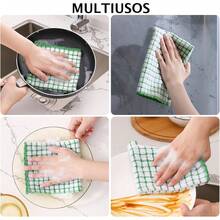 EstiloTendenciaPañOs De Limpieza De Microfibra, PañOs De Cocina De Rizo De AlgodóN, 30X30Cm, Toallas De Microfibra, Super Suaves Y Absorbentes, Reutilizables, Secado RáPido Para Lavar Los Platos, Mezcla De ColoresCalidad PremiumVersióN Mejorada - 1 - Ver 4