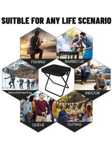 1pc/ Camping Stool,Portable Foldable Shoulder Bag Stool Adult Collapsible Chairs For Fishing Outdoor Hiking 300 LBS Load
