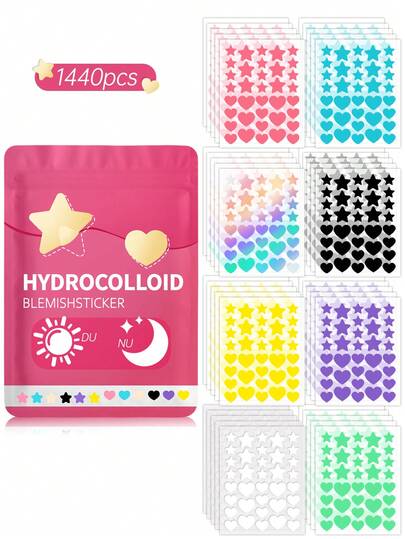 1440 piezas Pegatinas de estrellas de colores, adecuadas para decoración diaria, eventos y fiestas, pegatinas con forma de estrella, tonos pastel lindos con colores brillantes, accesorios de fotografía, pegatinas de estrellas, pegatinas de decoración de fiesta con estrellas, pegatinas de estrellas holográficas