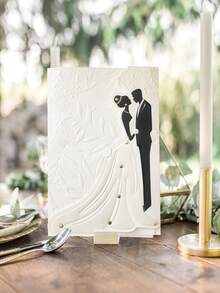 5pcs/20pcs Wedding Invitation Cards, Bride & Bride Design Invitations, 5x7 Inches, Suitable For Wedding/Bridal Shower/Birthday Party Invitations, Wedding Decor - Multicolor - View 5