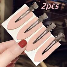 VILA 4-Piece Women's No-Slip Hair Clips – Strong Grip Seamless Hairpins In Light Colors (Yellow, Pink, Blue, Black, White, Beige, Brown, Grey, Navy) – Versatile For Updos, Braids & Daily Styling – Smooth Salon-Quality Hair Accessories - 黑色4pcs - 查看 9