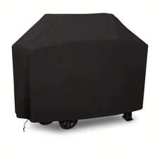 1pc Grill Cover, BBQ Grill Cover, Waterproof, Weather Resistant, Rip-Proof, Anti-UV, Fade Resistant, With Strap, Gas Grill Cover Black Kitchen Accessories - Multicolor - View 1