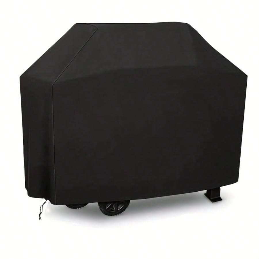 1pc Grill Cover, BBQ Grill Cover, Waterproof, Weather Resistant, Rip-Proof, Anti-UV, Fade Resistant, With Strap, Gas Grill Cover Black Kitchen Accessories - Multicolor - View 1