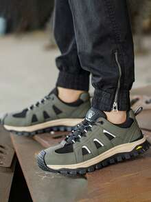 Dian Sen Weihnachtsgeschenke Herren Sicherheits-Trainer Sport Stahlkappe Schuhe Arbeitsschuhe Komfortable Stichfeste und Beständige Sommer Atmungsaktive Sport Sicherheitsschuhe EVA Leichtgewicht für Outdoor-Arbeit Perfektes Geschenk, Stahlkappenschuhe Herren, Sport Arbeitsschuhe Arbeitsschuhe Damen Sport Sicherheits-Sneaker - Grün - Übersicht 7