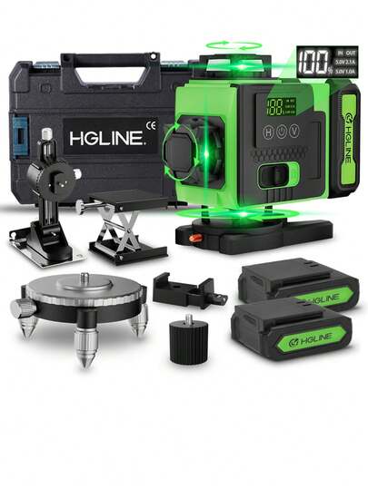 ONEVAN Livelli laser 4D a 16 linee Strumento di livellamento di misurazione autolivellante a 360° orizzontale verticale a linea verde