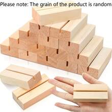 10/20 件木质座位卡架，桌号架，小桌牌架，展示质朴木质名片架，适用于婚礼派对活动