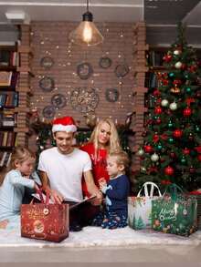 1/4/8pcs-Extra Large Christmas Gift Bags, Durable & Reusable Holiday Gift Packaging Solution - Opened Size Approx. Christmas Gift Bags, Christmas Gift Tags, New Year Gift Bags, Gift Wrapping, Gift Box Bags,Christmas Tote Bags With Handles, Christmas Treat Bags, Multifunctional Non-Woven Christmas Bags For Gifts Wrapping Shopping - Treat Bags With Handles, Xmas Party Supplies - Multicolor - View 9