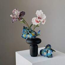 1支逼真仿真鸢尾花 - 双头EVA材质 | 油画般色调，自然迷人 | 家居装饰佳品，适用于家居装饰、厨房装饰、餐桌摆饰、冬季装饰、订婚婚礼派对庆典摄影道具、节日场景布置、圣诞节装饰、新年装饰、情人节、感恩节、母亲节礼物 - 彩色 - 查看 1