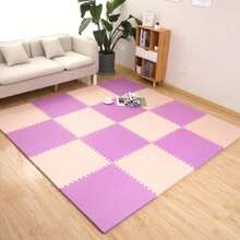 4pcs Foam Floor Mats, Home Bedroom Floor Tiles, Bed Side Tatami Mats, Room Carpet, Cuttable & Connectable, 30*30*1.0CM - Multicolor - View 7