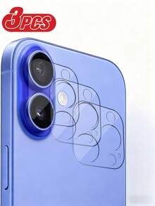 3片装相机镜头钢化玻璃保护膜，兼容 16/16 Plus - 17 17 Pro 17 Pro Max 17 Air，高清透明全覆盖保护