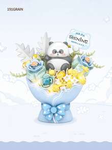 Klocki LOZ Mini Bricks Biedronka, Pszczoła, Wieczny Kwiat, Uroczy model owada, Dekoracja biurka dla dorosłych, Prezent na święta/Boże Narodzenie