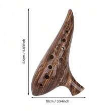 1pc 12-Hole Resin Ocarina, Alto C Tuning, Simple Musical Instrument, Suitable For Beginners, Resin Material, Wind Instrument, Beginner Ocarina, Resin Wind Instrument, Alto C Ocarina, 12-Hole Wind Instrument, Easy-To-Play Resin Ocarina - Multicolor - View 5