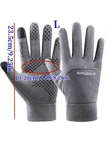 1pair Heat Resistant Gloves - Waterproof, Touch Screen Compatible, Men's Thermal Protection - Suitable For Winter Sports, Cycling, Skiing And Outdoor Activities