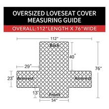 Sofa Slipcover Reversible Loveseat Sofa Cover Couch Cover For 2 Cushion Couch Furniture Protector With Elastic Straps For PetsDog Cat Oversized Loveseat, Chocolate/Ivory - Multicolor 1996 - View 5