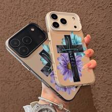 Funda de Teléfono Plateada con Patrón Compatible con iPhone 17 Air/16/15/14/13/12 Pro Max 16 Plus, Unisex, Simple y Personalizada, Protección a Prueba de Golpes - Plata - Ver 5