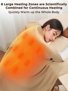 女士可穿戴加热毯，USB加热披肩，便携式无线旅行加热披肩，加热毯，单人加热毯，便携式电热毯，柔软保暖加热围巾，冬季保暖围巾，温度可调，适合办公室午休、户外露营旅行、客厅沙发、汽车旅行等场合，保暖舒适。