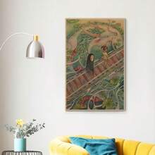 Framed Room Decor Anime Canvas Art Print, Japanese Manga Movie Poster, Wall Decor For Home, Bedroom, Living Room, Bathroom, Office, Cafe - Creative Artwork By Famous Cartoonist - 框架 - 查看 4