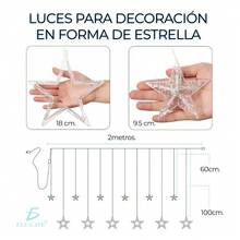 Luz Led Estrella Cadena Decoración Navideña Embalaje Dañado - Multicolor - Ver 6