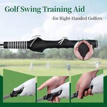 Retractable Swing Training Aid, Portable Swing Trainer Warm Right - Handed Click Stick Grip Trainer With Rhythm Click Sound, Accessories Beginners, Indoor Outdoor Practice - 最初的 - 查看 6