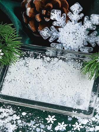 5g Christmas Snowflake Nail Glitter, Pure White Sequins Snow Landscape Decor, DIY Resin Crafts, Autumn/Winter