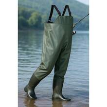 Waterproof Fisherman's Coverall 1.25m X 58cm With Built-In Boots | Durable PVC | Fishing And Cleaning - D.K.L - 43/41 - Xem 4